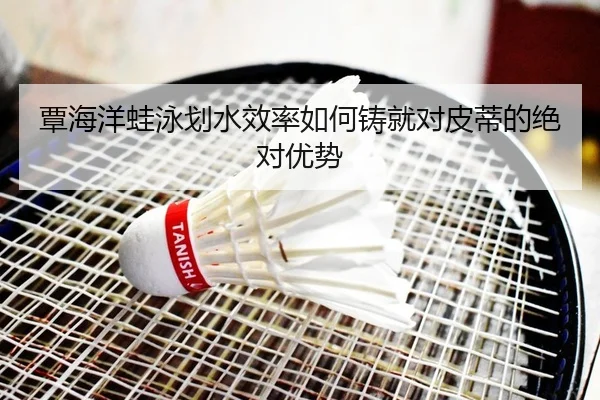 覃海洋蛙泳划水效率如何铸就对皮蒂的绝对优势